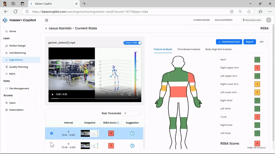 Ergo Copilot: Computer-Vision Ergonomics Risk Assessment